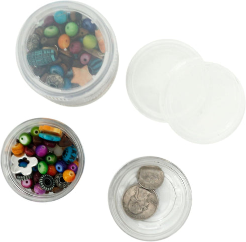 Paylak Storage Containers Stackable Interlocking Detachable 5 For Beads Crafts Medicine Small Items 2" Round...