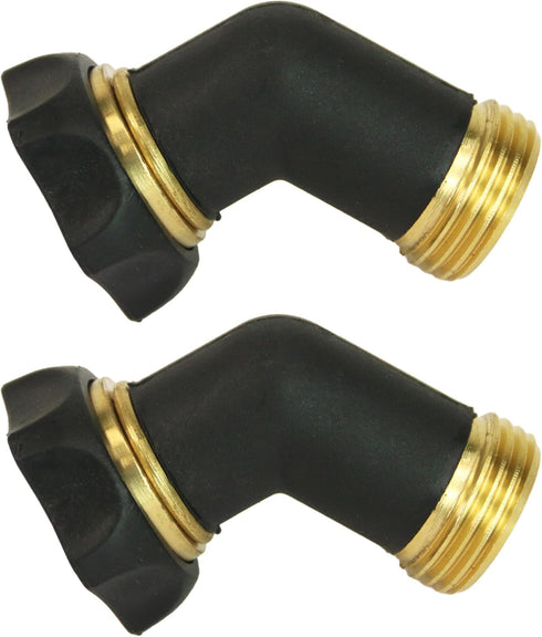 Chapin 6-9478: Gooseneck Hose Coupling for Lawn & Garden Sprinklers, Zinc and Brass, Threaded Connection, Rubber Washer, Black, Set of 2...