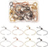 FASHEWELRY 16Pcs Adjustable Slider Bracelet with Ball Ends Slider Extender Chains with Rhinestone Ends for DIY Bracelet Jewelry Making...