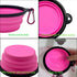 Small Collapsible Dog Bowl 12oz,2 Pack Portable and Foldable Pet Travel Bowls Collapsable Dog Water Feeding Bowls Dish with 2 Carabiners & Lids fo...