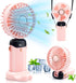Portable Handheld Fan, 4000mAh Battery Operated Hand Fan with LED Display, 90°Foldable Hand Held Fan with Base, USB Rechargeable Fan for Outdoor I...
