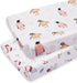 Changing Pad Cover Set, 2 Pack Diaper Changing Table Cover Sheets Ultra Stretchy Snug Fitted Sheets for Baby Boys Girls (Polar)...