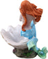 Mermaid Figurines Shell Aquarium Ornament Resin Mediterranean Style Mermaid Princess Craft Statue Jewelry Storage Organizer Gifts for Girls,Fish T...