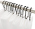 Antique Nickel Shower Curtain Hooks, 6 Inch Ball Chain Design, 12 Pack Rust-Resistant Metal Curtain Rings for Bathroom Rods, Heavy Duty 4.5mm Show...