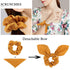 2Pcs Yellow Silk Hair Ties,Hair Bows,Butterfly Bow Scrunchies - Ideal for Parties and Everyday Use,Elastic Band Silk Scrunchies for Hair,Hair Ties...