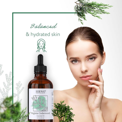 HBNO Cedarwood Essential Oil (Virginia) - Huge 4 oz (120ml) Value Size - Natural Cedarwood Oil - Perfect for Cleaning, Aromatherapy, DIY, Soap & D...