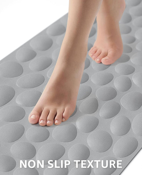 Bligli Non Slip Bathtub Mat, 16x31.5 Inch Standard Non-Slip Bathmats with Strong Suction Cups, Soft Rubber Anti-Slip Bathroom Floor Mat, Machine W...