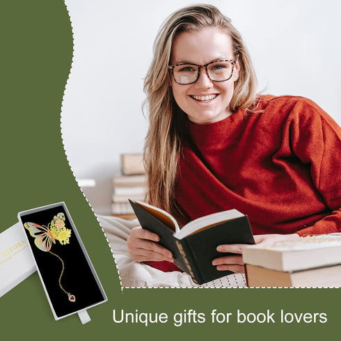 Butterfly Bookmarks for Women,Cute Funny Metal Bookmark,Unique Gifts Book Markers for Women Book Lovers,Teacher Appreciation Gifts,Valentine Mothe...