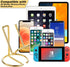 2 Pack Cell Phone Stand for Desk, Cute Metal Gold Cell Phone Stand Holder Desk Accessories, Compatible with All Mobile Phones, iPhone, Switch, iPa...