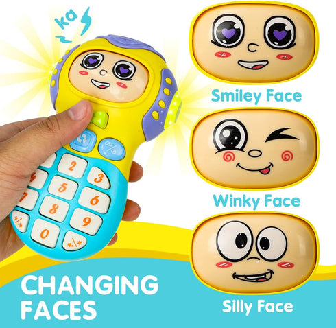 TOY Life Baby Cell Phone Toys for Toddlers 1-3, Play Phone for Toddler, Kids Steering Wheel Toy, Infant Toys 6-12 Months, Baby Boy Light Up Musica...