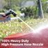 Garden Hose Nozzle Sprayer, 100% Heavy Duty Metal High Pressure Hose Nozzle with 4 Spray Patterns, Thumb Control On Off Valve for Lawn & Plant Wat...