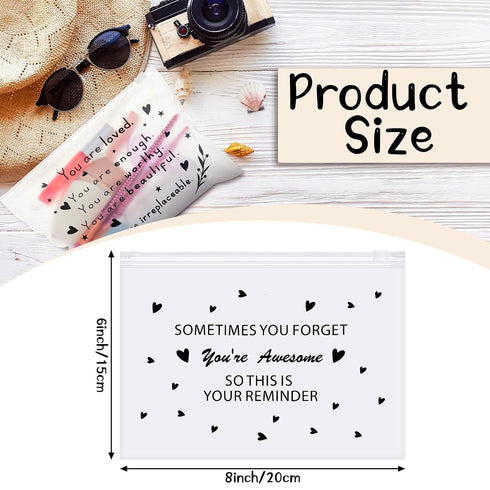 Sotiff 60 Pcs Bulk Inspirational Gifts for Women, Inspirational Makeup Bags EVA Cosmetic Toiletry Bags Thank You Encouragement Church Gifts for Fr...
