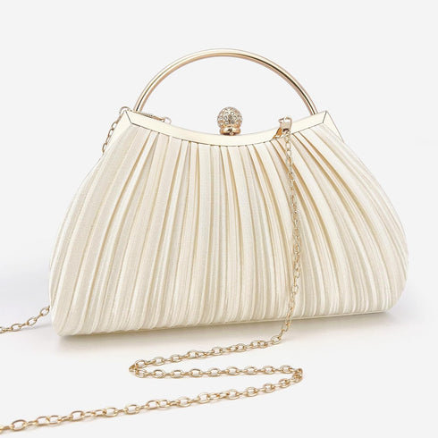 Clutch Purses for Women Evening Bags With Detachable Chain Strap for Cocktail Party Wedding with Pleated...