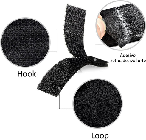 Melsan 1x4 inch Hook and Loop Strips with Adhesive - 15 Sets, Strong Back Adhesive Fasten Mounting Tape for Home or Office Use - Instead of Holes ...