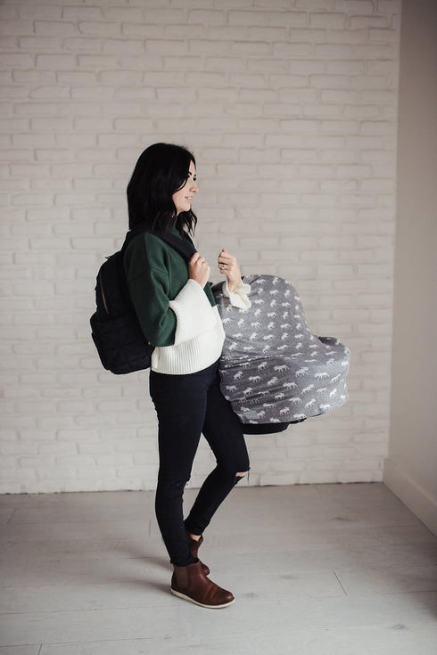 Scout Copper Pearl Multi-Use Cover: Car Seat, Nursing, Stroller - Stretchy Fabric, All-Season, Stylish Designs, Easy Access...