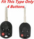 KAWIHEN Silicone Key Fob Cover Compatible with Ford Lincoln Mercury 4 buttons OUCD6000022 164-R8046 164-R7040 CWTWB1U722 (Gray)...
