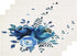 Shrahala Indigo Blue Hand Floral Bouquet Placemats, Watercolor White Flowers Table Mat Linen Burlap Washable Double-Deck Heat Insulation for Dinin...