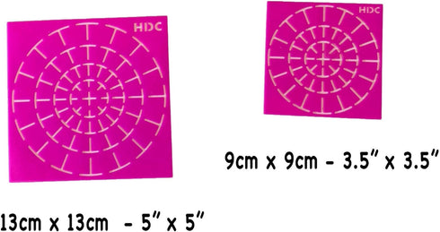 Super Flex Silicone Stencil Set - Flexible Template - by Happy Dotting Company - Stencils for Mandala Art Including Dotting on Mugs, Bottles...
