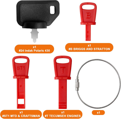 4Pcs Universal Snow Blower Key Set Compatible with Briggs and Stratton MTD Craftsman Tecumseh Troy-Bilt Toro Poulan Snowthrower...
