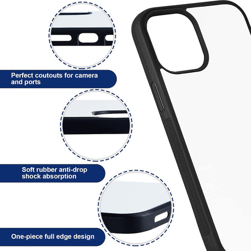 Flutesan 4 Pcs Sublimation Blanks Phone Case Covers Compatible with iPhone 12 13 14 Pro Max, 6.7 Inch Blank Printable Rubber Phone Case for Heat P...
