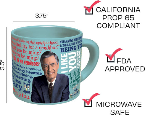 The Unemployed Philosophers Guild Mister Rogers Heat Changing Color Transforming Mug - Hot Coffee Changes Mr Rogers' Outfit, Comes in a Fun Box, 1...