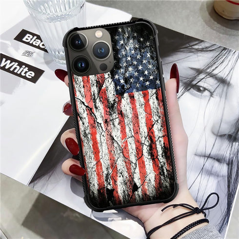 DJSOK Case Compatible with iPhone 15 Pro Max Case, Distressed Flag Case for iPhone 15 Pro Max Case for Man Boy Girl Dual Layer Shockproof Rugged C...