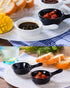 5 Packs Sauce Dish with Handle Grip,Side Dishes 1 Oz White Porcelain Dipping Bowls Appetizer Spoons Ketchup BBQ Sauce Sushi Soy Sauce-Stackable Ra...
