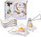 Egg Cups for Soft Boiled Eggs, Ceramic Egg Cup, Soft Boiled Egg Holder 6 + 1 Egg Topper Cutter for Decor/Breakfast/Brunch...