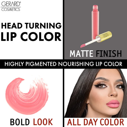 Gerard Cosmetics HydraMatte Liquid Lipstick West Coast | Coral Lipstick with Matte Finish | Long Lasting and Non-Drying | Super Pigmented Fully Op...