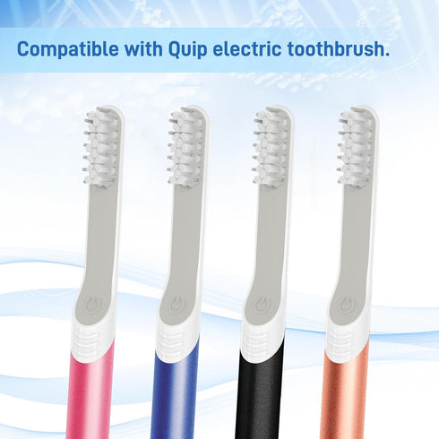 Toothbrush Replacement Heads Compatible with Quip - Brush Heads Refills for Spin Electric Toothbrush, 6 Packs, White...
