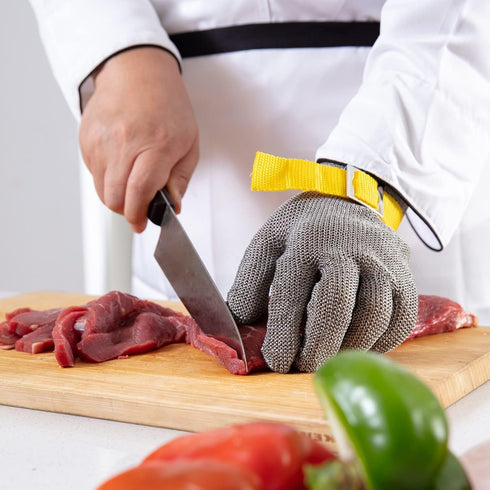 Dowellife Level 9 Cut Resistant Glove Food Grade, Stainless Steel Mesh Metal Glove Knife Cutting Glove for Butcher Meat Cutting Oyster Shucking Ki...