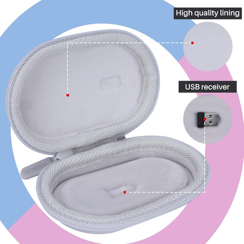 Mouse Case compatible with Logitech Pebble 2 M350s / M350 / M355 / i345 / POP Slim Bluetooth Wireless Mouse (Off White Case)...
