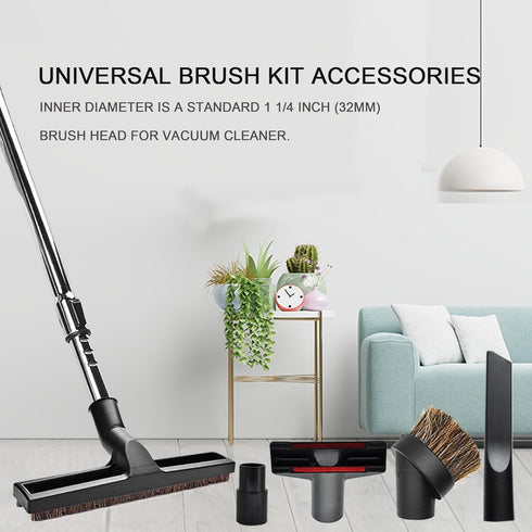 EZ SPARES 5PCS 1 1/4 inch Universal Replacement 32mm&35mm Vacuum Cleaner Accessories Horsehair Brush Kit Floor brush Tools...