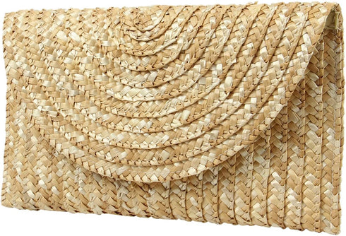 Freie Liebe Straw Clutch Bag for Women Summer Clutch Purses Beach Envelope Wallet Woven Handbags...