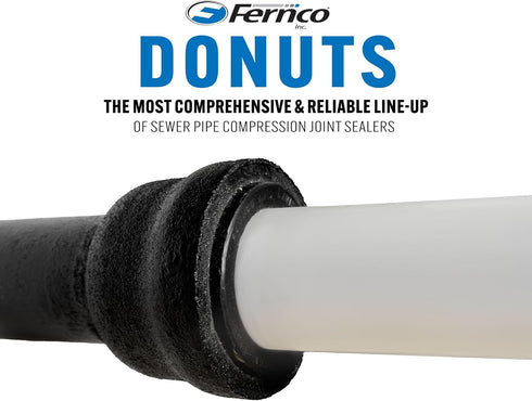 Fernco P22U-205 2-in. Service Weight Cast Iron Hub to 2-in. Sch. 40 PVC Compression Donut, 2-Pack...