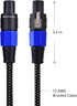 Cable Matters Premium Braided 12AWG Speaker Cable 6 ft Compatible with Speakon NL4FC Port...