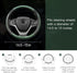 XCBYT Car Steering Wheel Cover Green - Universal Fit 14.5-15 Inch Carbon Fiber Steering Wheel Cover Sport Style with Anti-Slip Microfiber Leather ...