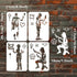 FINGERINSPIRE 4PCS Banksy Man with Doodel in Hat Painting Stencils 8.3x11.7inch Reusable Man with Doodle in Hat Stencils for Painting Large Street...