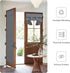 Easy-Going French Door Curtains, Thermal Insulated Privacy Blackout Door Window Tie up Curtains for Entryway Front Door, 1 Panel, 26x68 inch, Gray...