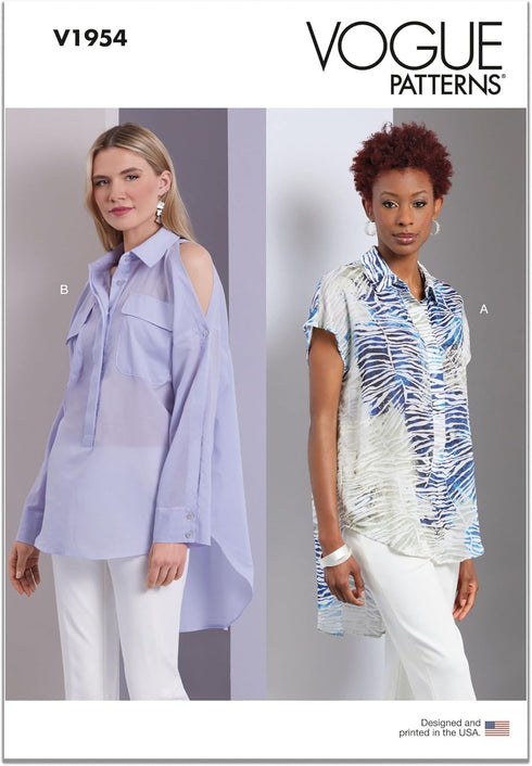 Vogue Misses' Loose-Fitting Pullover Tops Sewing Pattern Packet, Design Code V1954, Sizes 18-20-22-24-26...