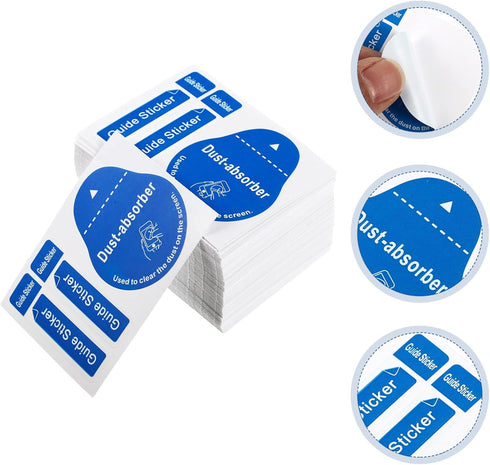 200pcs Glass Dusting Dedust Tempered Absorber Phone Removal Sticker/Laptop Computer Guide Touch Blue Cell Duster/Sticker, Sticker Cleaning Camera ...