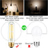 LiteHistory Tubular Light Bulb 6W Equal E26 LED Bulb 60 Watt dimmable Neutral White 4000K E26 Edison Bulb AC120V 600lm T9 T10 LED Bulb for Rustic ...