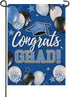 Class of 2024 Congrats Grad Small Decorative Garden Flag, Blue Graduation Cap Balloon Yard Lawn Outside Decor, High School College Burlap Outdoor ...