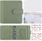 A8 Money Saving Binder, Mini Budget Binder Wallet with 8 Cash Envelopes & 12 Budget Sheets, PU Savings Binder with 2 Gold Stickers for Budgeting a...