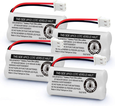 GEILIENERGY Replacement Battery BT166342 / BT266342 BT183342/BT283342 BT166342/BT266342 Compatible for Cordless Telephones CS6114 CS6419 CS6719 EL...