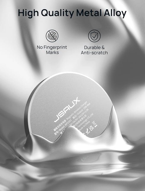 JSAUX Magnetic Wireless Charger Compatible for MagSafe Charger/iPhone 15/15 Pro/15 Plus/15 Pro Max/14/14 Pro/14 Plus/14 Pro Max/13/13 Pro/13 Pro M...