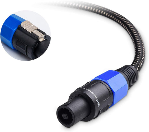 Cable Matters Premium Braided 12AWG Speaker Cable 6 ft Compatible with Speakon NL4FC Port...