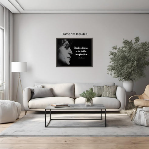 Posterizer 1 pcs-Reality Leaves a Lot to The Imagination-John Lennon-Gift For Beatles Fans-Musical Art Collection-Quotes-Gift for Music Fans- unfr...