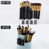LoveBB 360 Rotating Pencil Pen Holder - 3 Slot Makeup/Cosmetics Brushes Storage Organizer Cup for Desk Table Vanity Countertops, Blue...