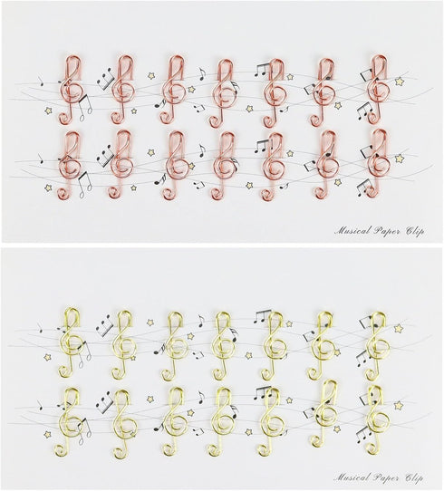 Music Paper Clips, Cute Metal Musical Notes Shaped Bookmark Clips Paper Clips Holders Reusable Paper Clips Clamps for Office School Home (1 Pack R...